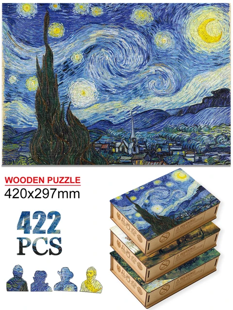 Senior Irregular Shape Van Gogh Jigsaw Puzzles Fancy Educational Toys For  Adults Kids Colorful Landscape Painting