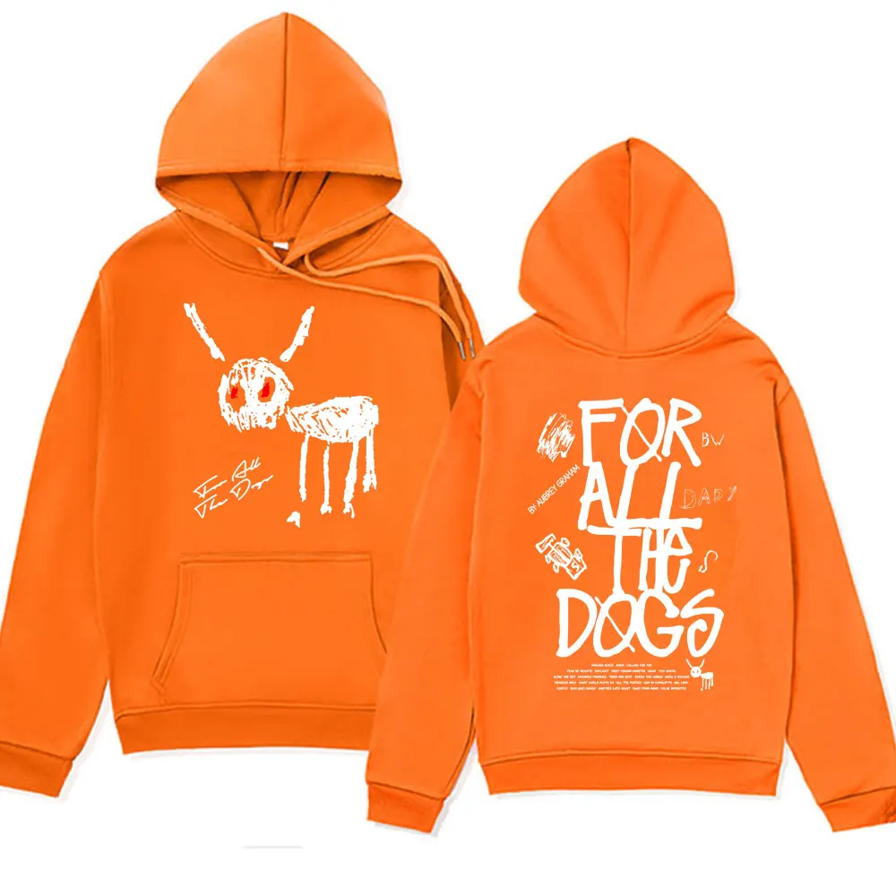 Rapper Drake for All The Dogs Letter Hoodie Men's Women's Hip Hop Vintage Hooded Sweatshirts Fashion Casual Oversized Streetwear