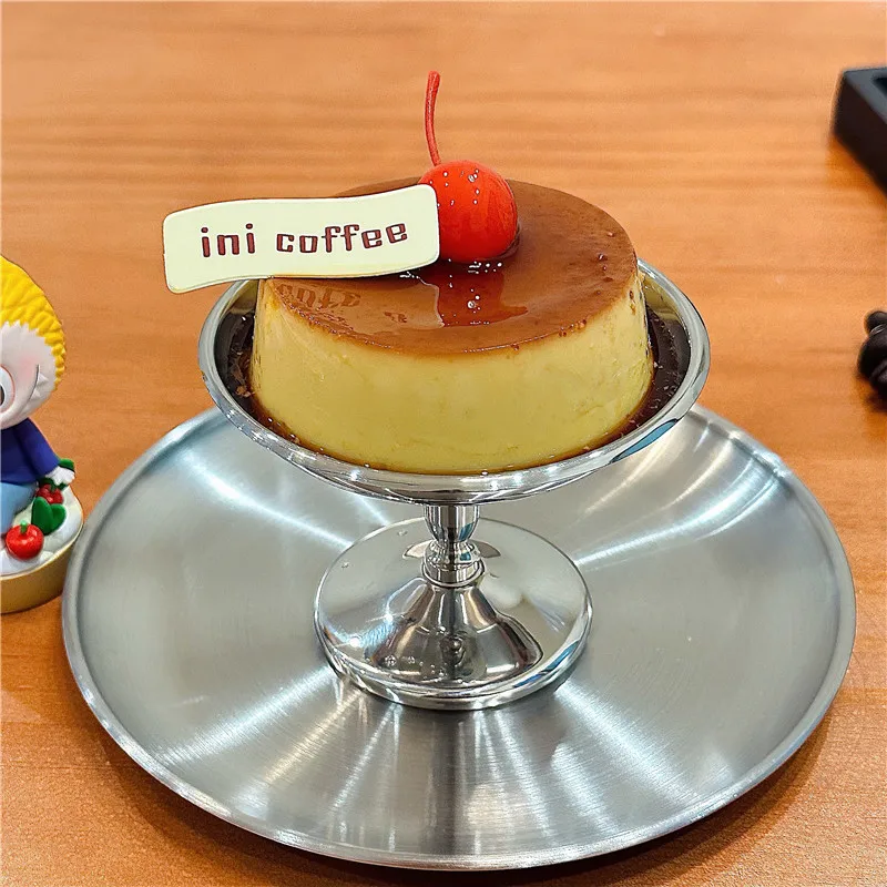 Stainless Steel Ice Cream Bowl Smooth Surface Sorbet Pudding Dessert