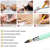 6/12/18pcs Inkless Pencil,Forever Pencil Reusable Everlasting Unlimited Pencil Writing Drawing Students Office School Supplies 6