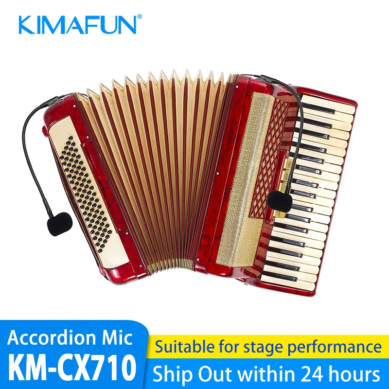 Kimafun Microfono A Doppia Fisarmonica Cablato Strumento Musicale A Condensatore Professionale Microfono Vocale Ad Alta Fedeltà Per Fisarmonica