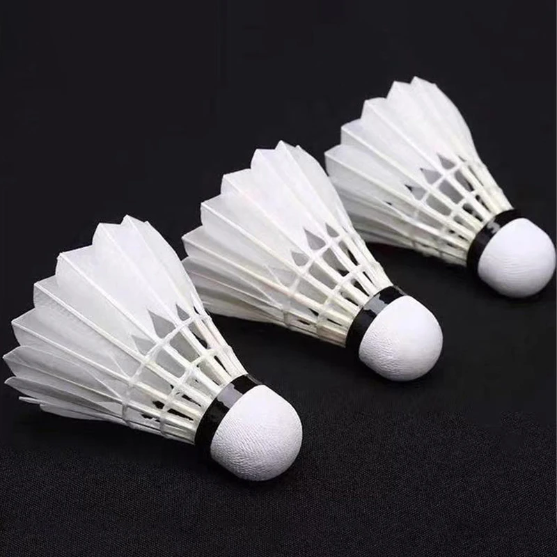 1pc Badminton Shuttlecock King White Goose Feather Badminton Shuttlecock Training Sports Speed 76 77 Durable Badminton Ball