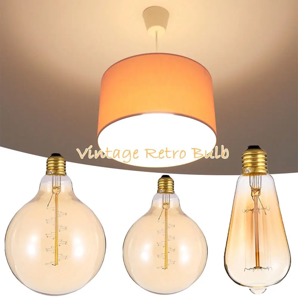 

Bright Antique Incandescent Decoration Screw connector Vintage Retro Bulb Edison Lamp Filament Glass