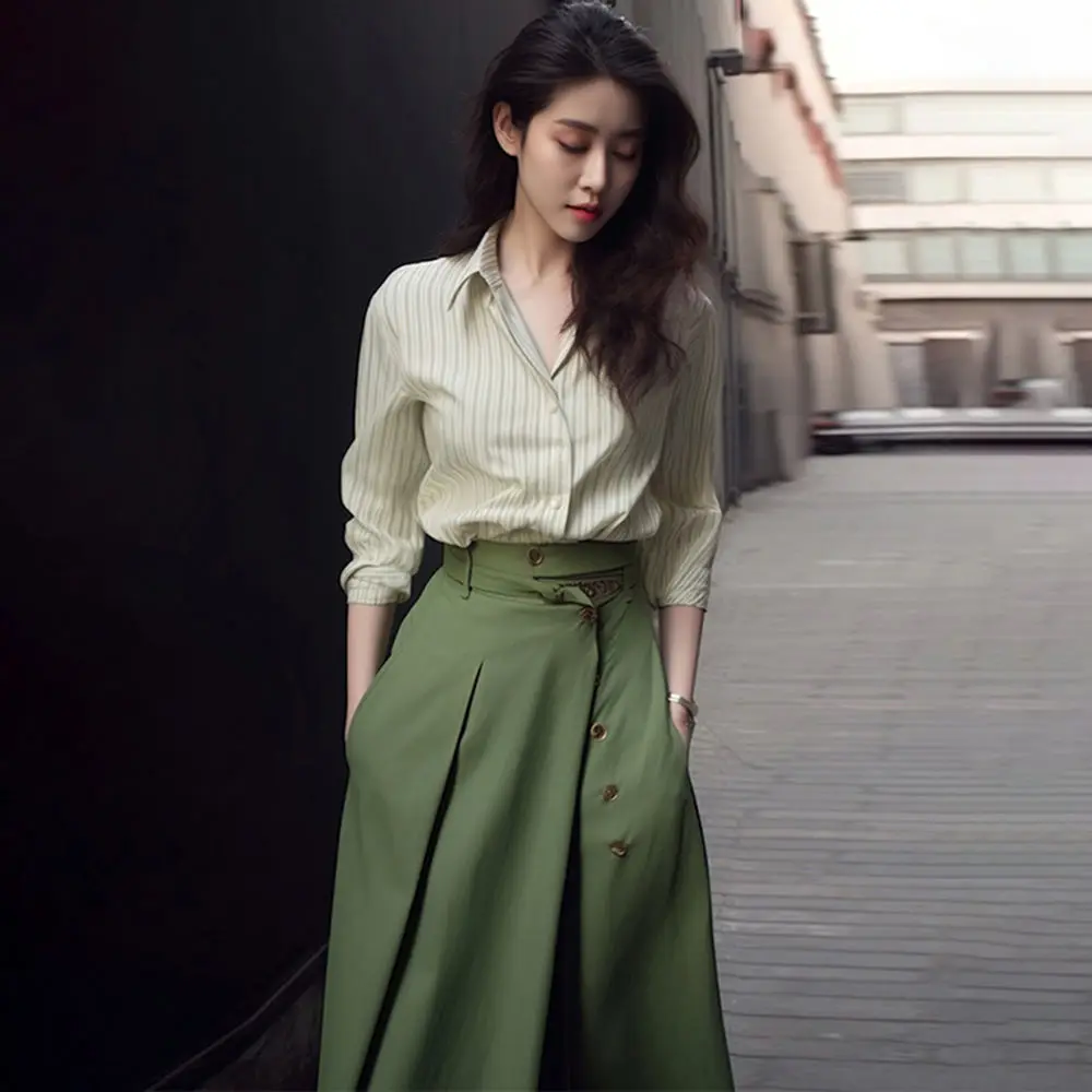 【I AM MARI】[Two Piece] Hueri Punching Blouse Long Skirt Charo Ruiz Long Skirt Viola | Marina St Barth