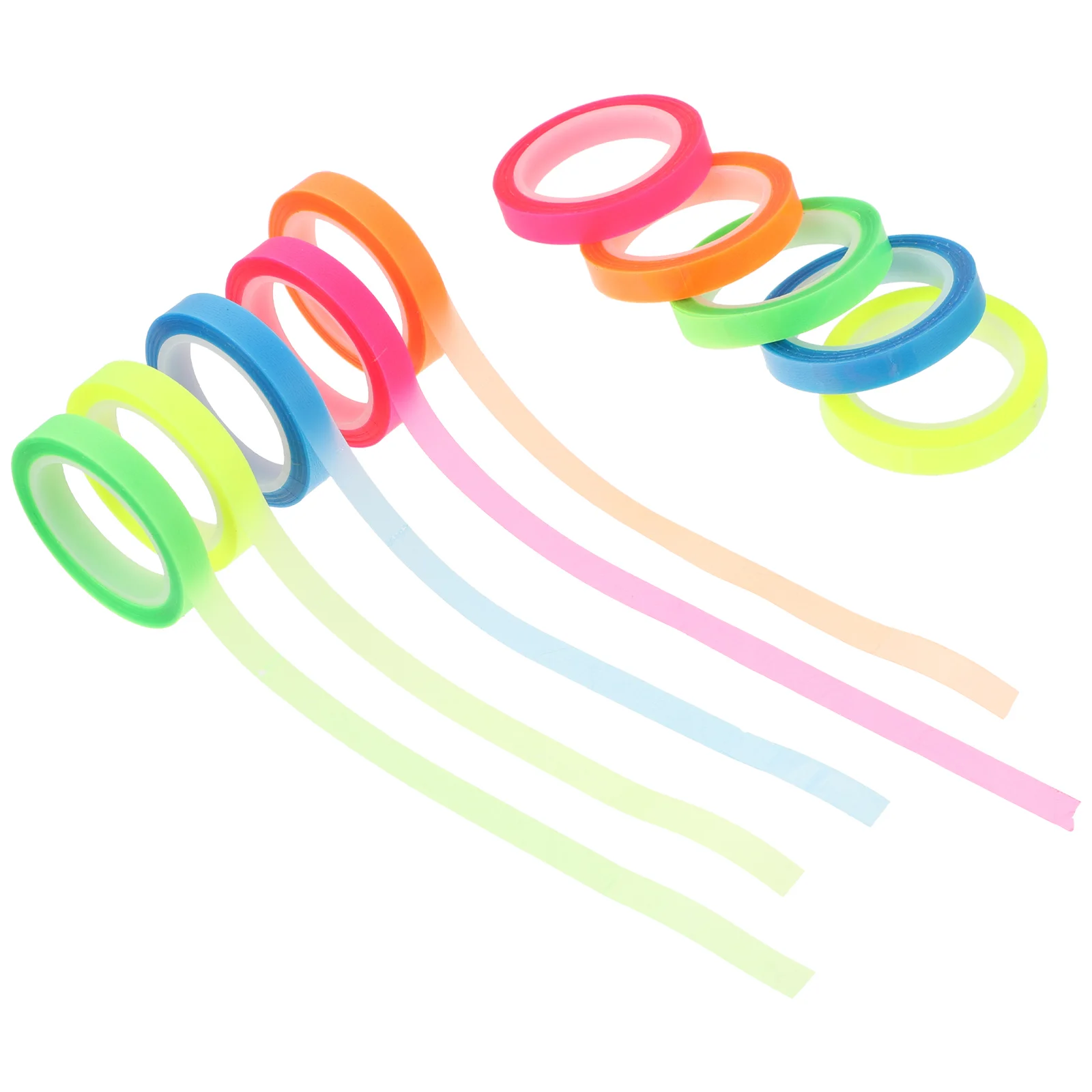 

10 рулонов водонепроницаемых наклеек для индекса, клейкие вкладыши для блокнота, прозрачные ленты для чтения, хайлайтер