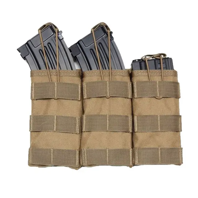Single / Double / Triple Open-Top Magazine Pouch FAST AK AR M4 FAMAS Mag  Military Pouch for Paintball Airsoft