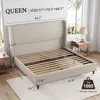 Queen Bed Frame Upholstered Beds 51.2" High Platform Beds with Wingback Headboard/No Box Spring Needed, Queen Bed Frame 2