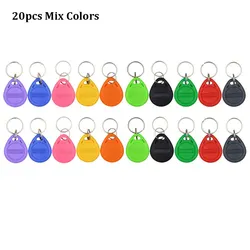 Pack of 10 - 20 Colorful RFID Access Control Keyfobs - 125KHz Secure Proximity Tokens (20PCS - Mixed)