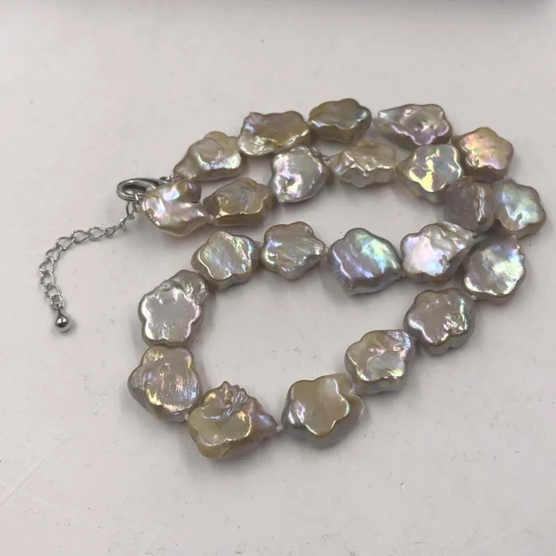 

{ELEISPL] 14-16mm Rare Cultured Natural color Pearl Necklace #22010274