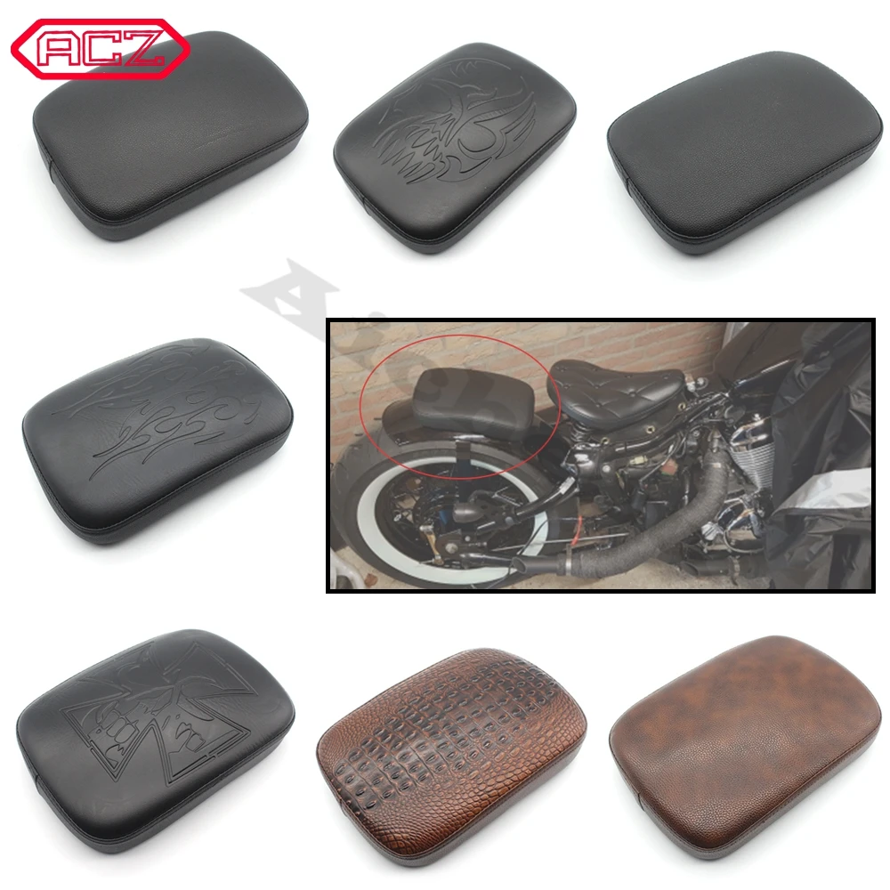 

New Motorcycle Black/Brown Suction Cup Rear Pillion Passenger Pad Seat for Harley Davidson Bobber Chopper