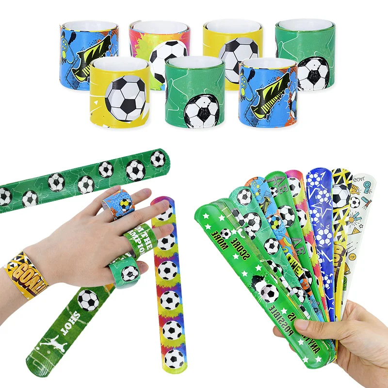 

10pcs Football Clap Circle World Decoration Soccer Bracelet Kids Football Sport Theme Birthday Party Supplies