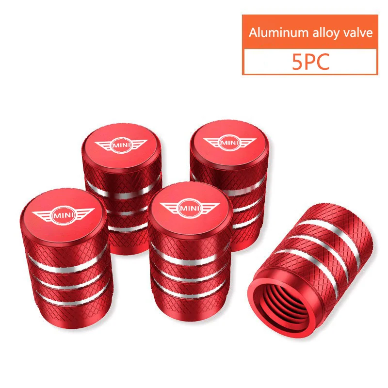 5 piezas de tapas impermeables para válvula de neumático de rueda de automóvil para MINI Cooper One JCW R56 Countryman Clubman R50 R53 R58 accesorio