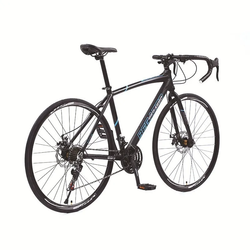 

High Carbon Steel Double Disc Brake 700C Racing Bicycle Aluminum Alloy Light Walking Sports Car With Curved Handle For City Race
