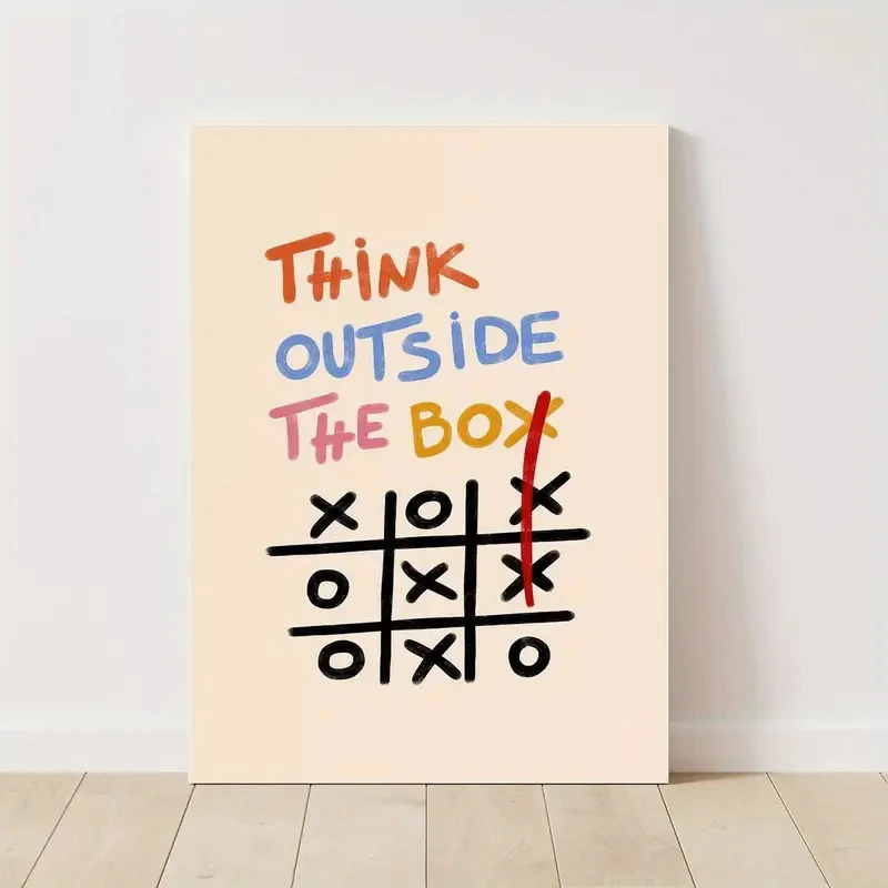 Vibrant For THINK Outside The Box Wall Art Prints Canvas Painting ...