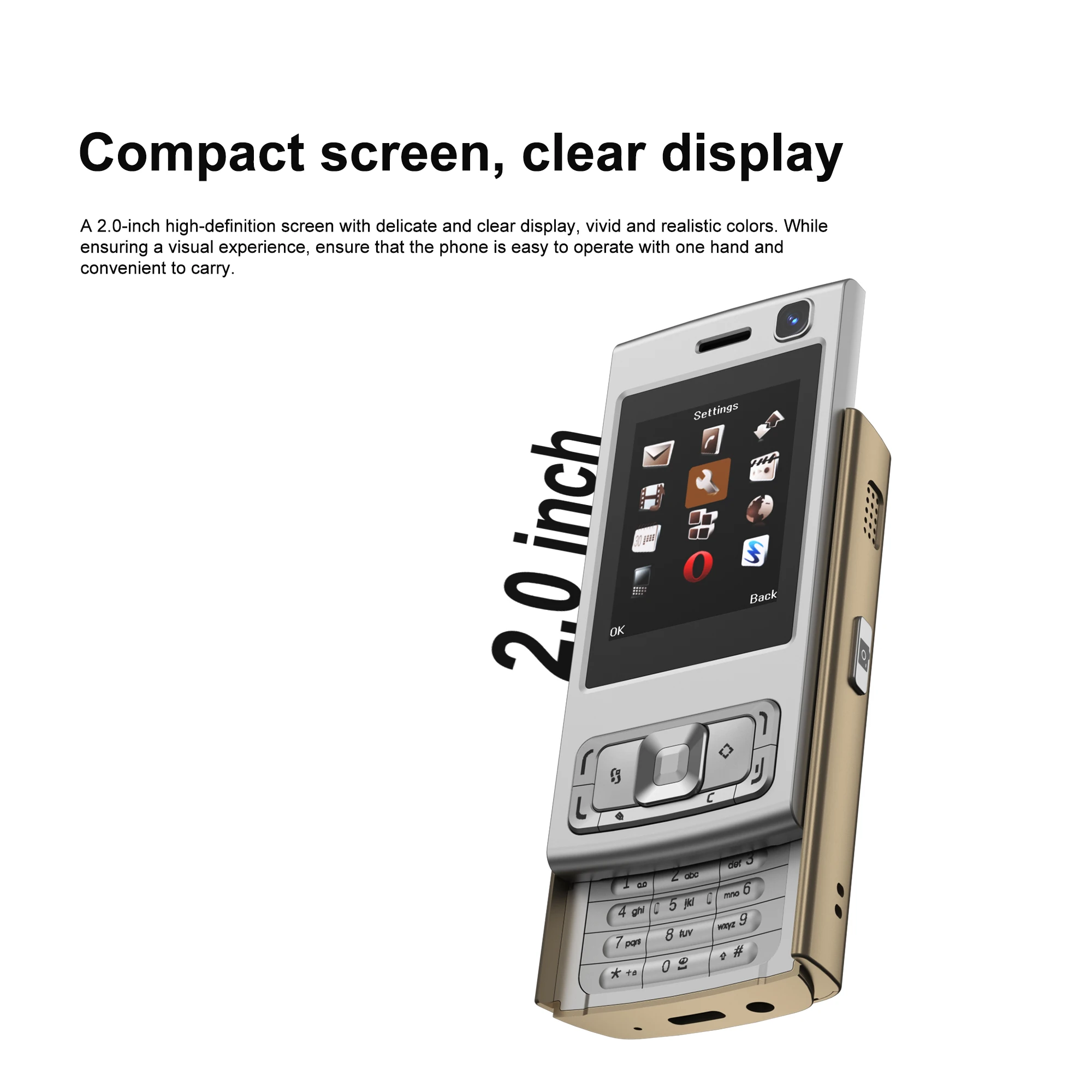 SERVO N95 PRO Slide Screen Mini Mobile Phone 2G GSM Call Recording Torch MP3/MP4 Player Blacklist FM Radio Push Screen Cellphone 5