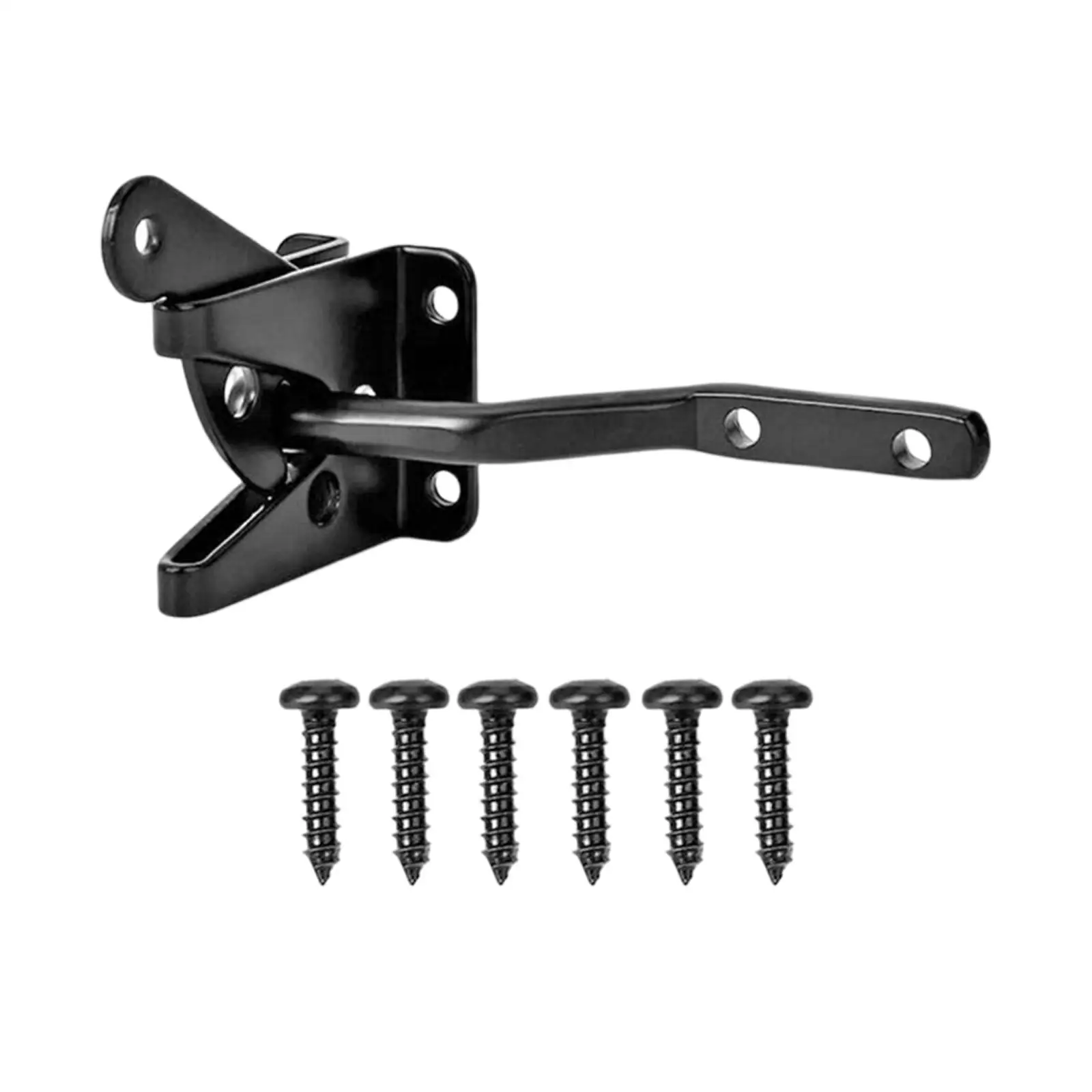 Door Latch Heavy Duty Fence Gate Latch Self Locking Spring Loaded Post Mount Hardware For Wooden Fence Courtyard Outdoor Barn Doors Shed