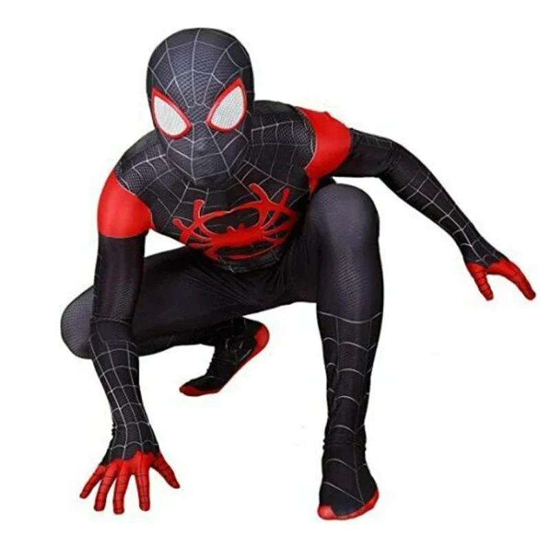 

Spiderman Cosplay Costume Miles Morales Spider Man Cosplay Bodysuit Peter Parker Zentai Costume Jumpsuit Halloween Clothes