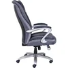 Serta® Smart Layers™ Hensley Big & Tall Ergonomic Bonded Leather High-Back Office Chair, Black/Silver 5