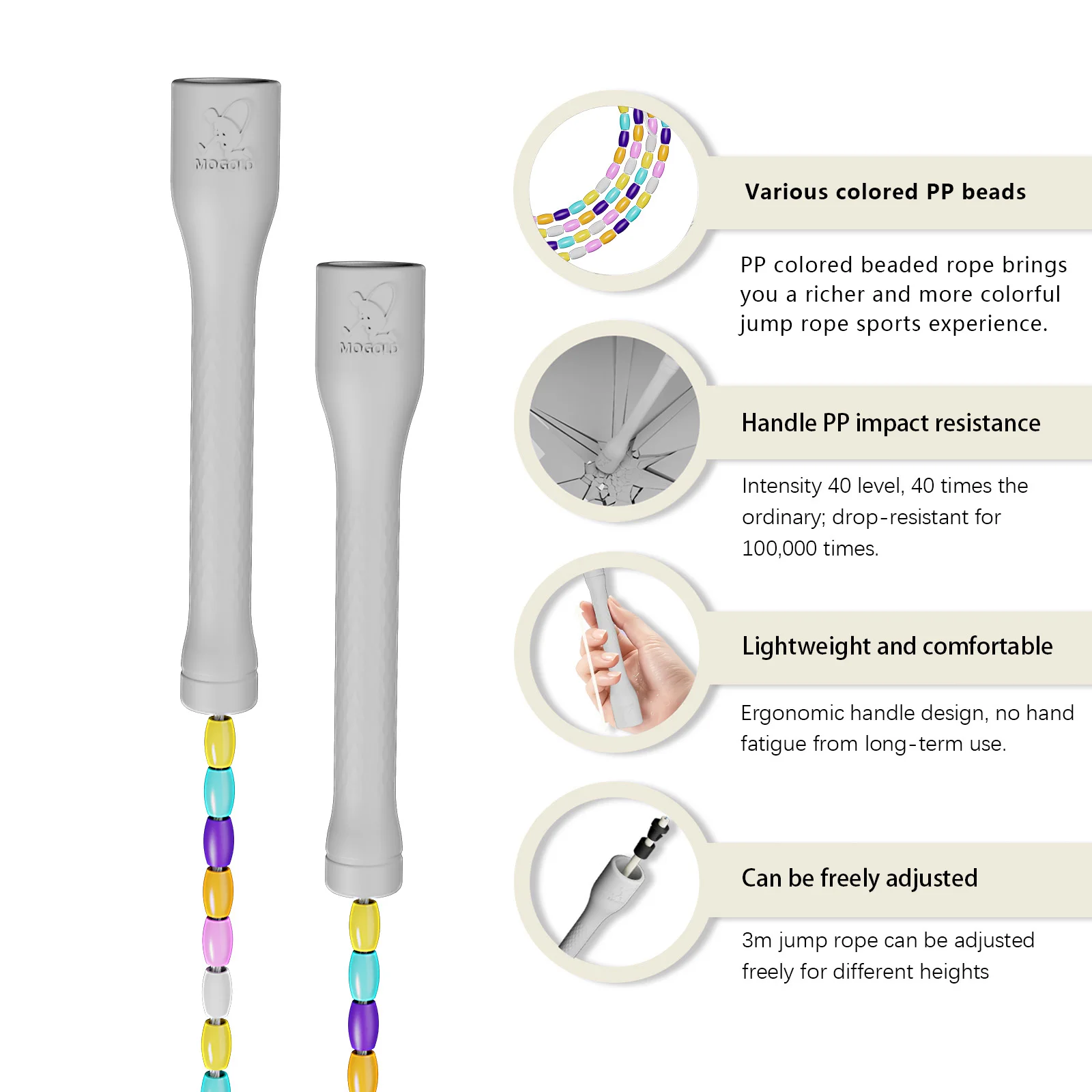 الخيزران المشترك تخطي حبل PP المبتدئين الكبار الطف...