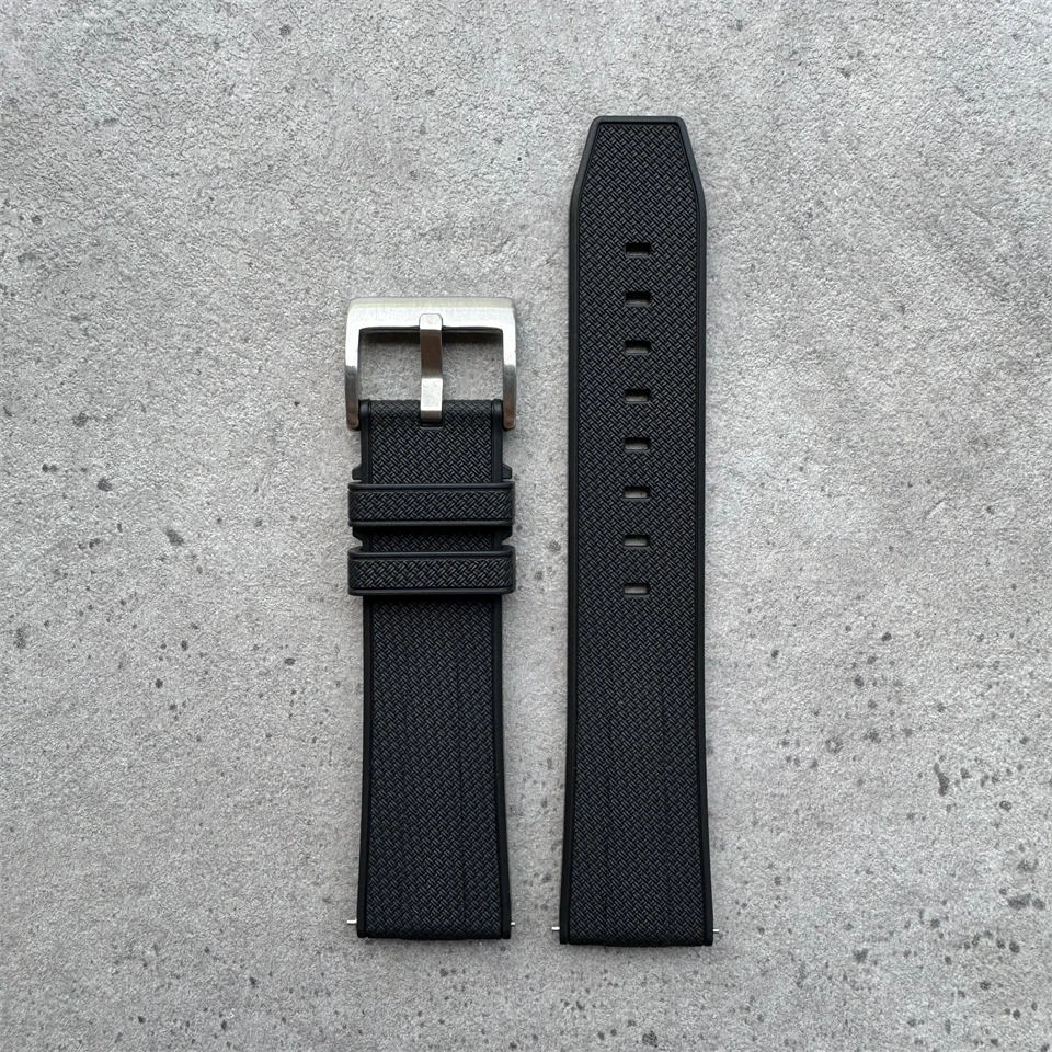 Premium Rubber Quick Release Watch Strap - Black, White, Grey - Men's Luxury Watch Band