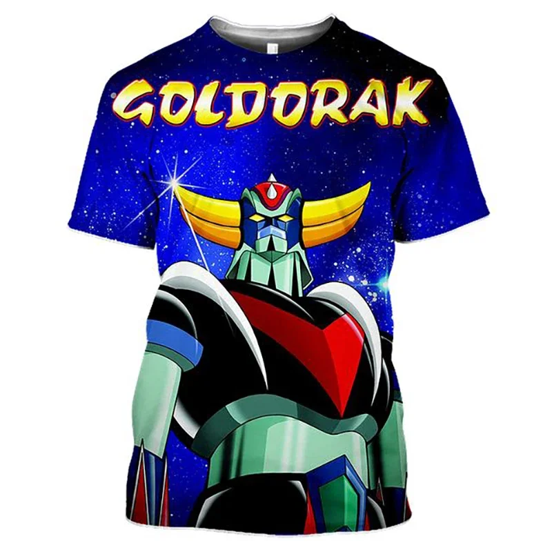 

Летние футболки Goldorak с аниме НЛО робот грендар 3D печать уличная одежда для мужчин и женщин Повседневная модная футболка оверсайз детские футболки топы