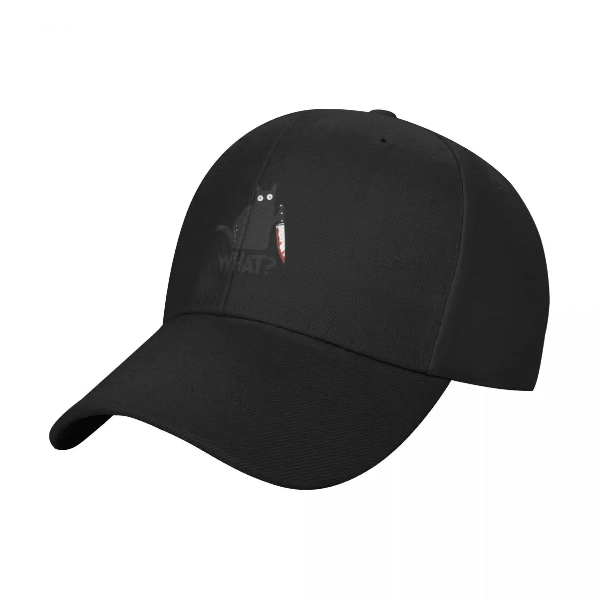 

Cat What Murderous Black Cat With Knife Gift Baseball Cap Vintage Anime derby hat For Men Women's