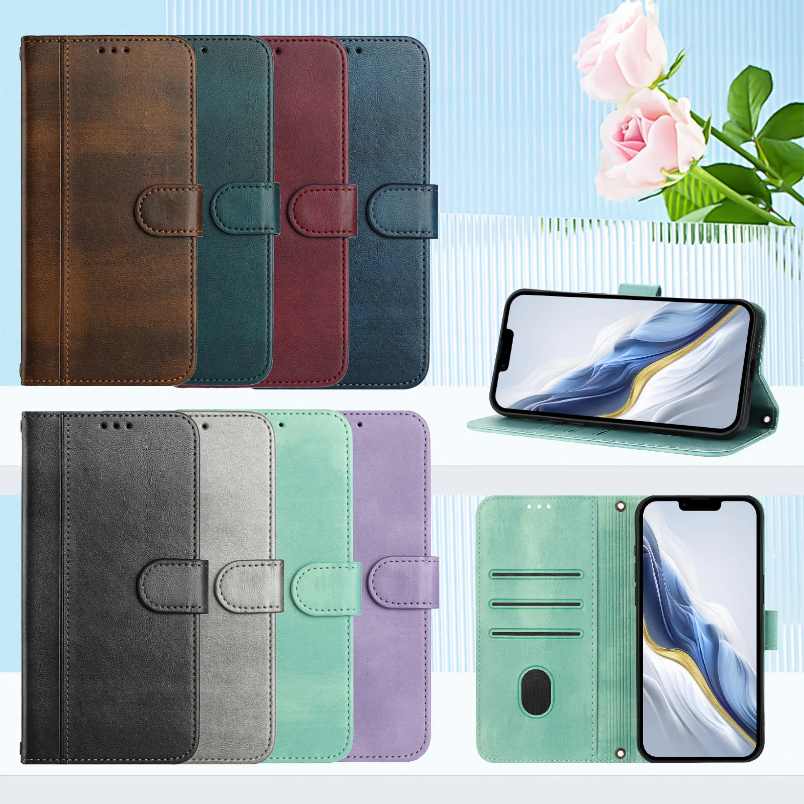 Vintage Leather Classic Wallet Flip Cover with Card Holder