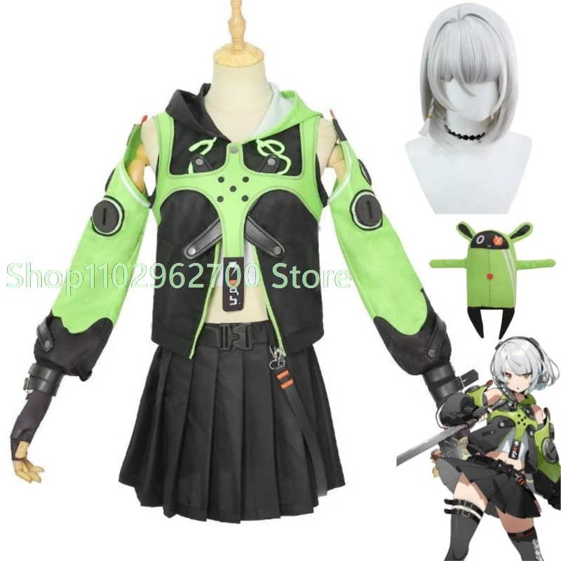 

Game Zenless Zone Zero Anby Demara Cosplay Costume Gentle House Demara Wig Fighting Uniform Coat Woman Kawaii Halloween Suit