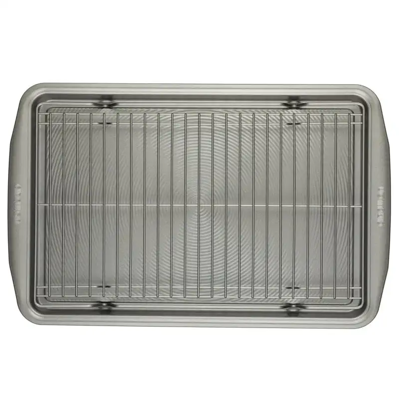 

Baking Sheet Pan and Cooling Rack Set, 3-Piece, Silver