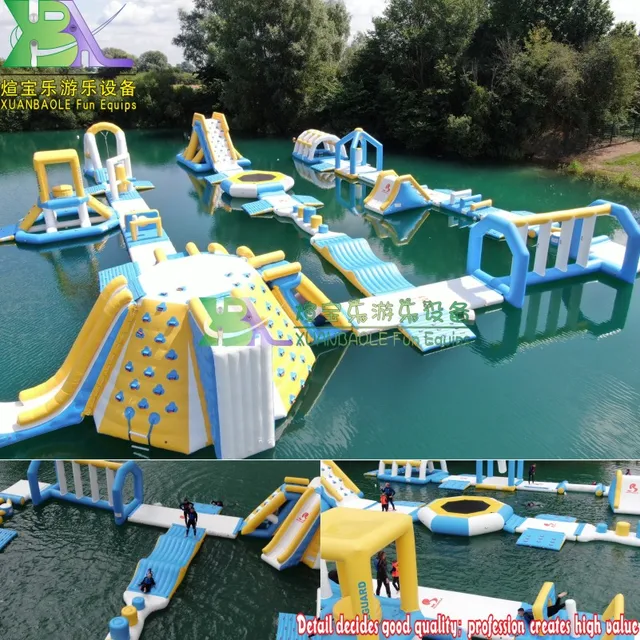 0.6-0.9mm PVC Tarps 2022 New Outdoor Water Park Inflatable / Floating Water Obstacle Course Manufacturer 5
