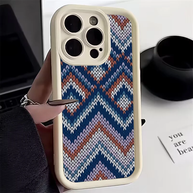 Bohemian Style Sweater Pattern Soft Phone Case Cover