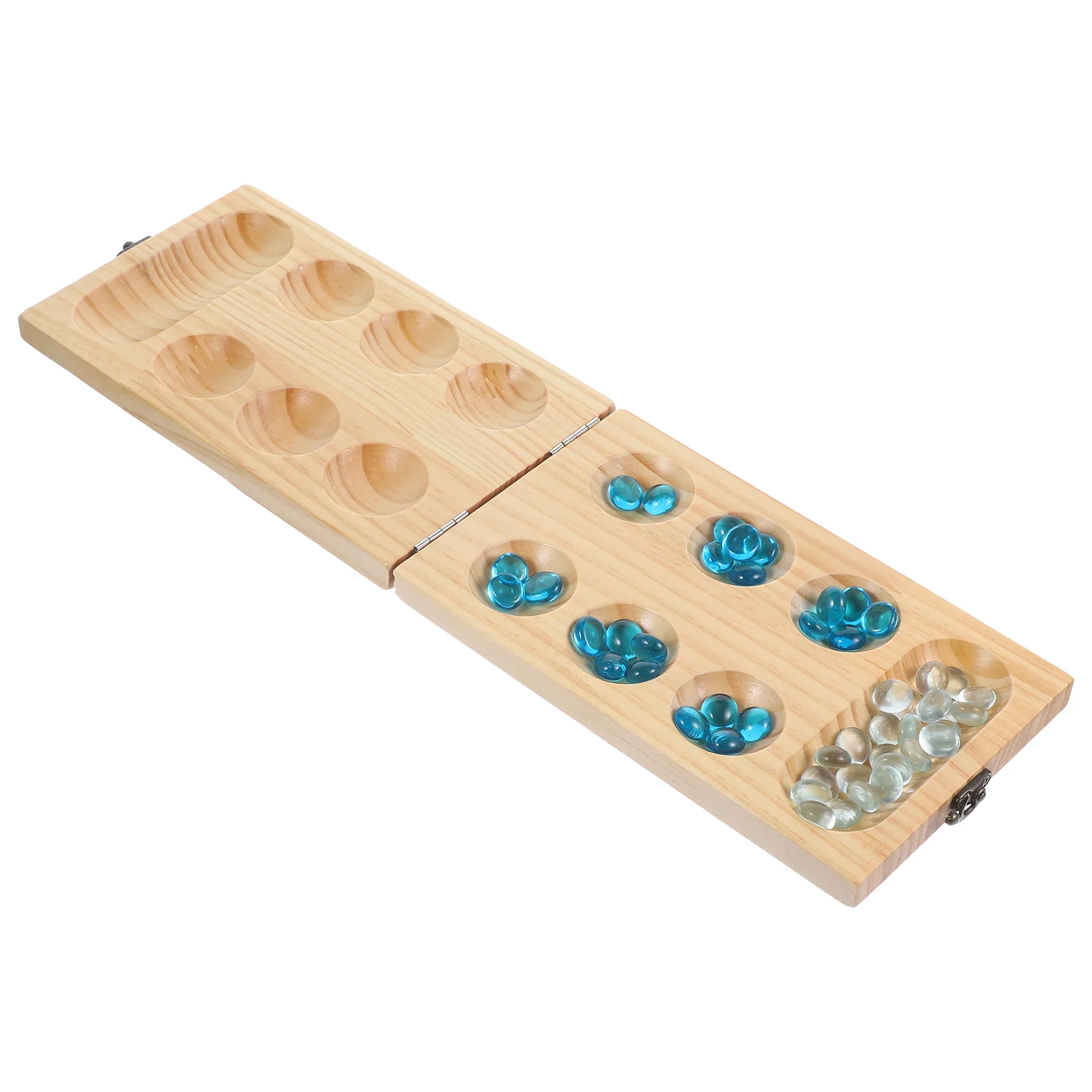 

Mancala Toys Wood Plaything Beads Wooden Gemstone Chess Board Game Child Children