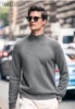 100% cashmere sweater men's warm sweater autumn and winter turtleneck solid color thick long sleeve. 1