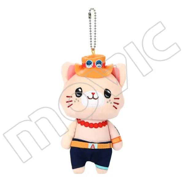 100% Original Stuffed Plush Pendant Anime One Piece MOVIC withCat