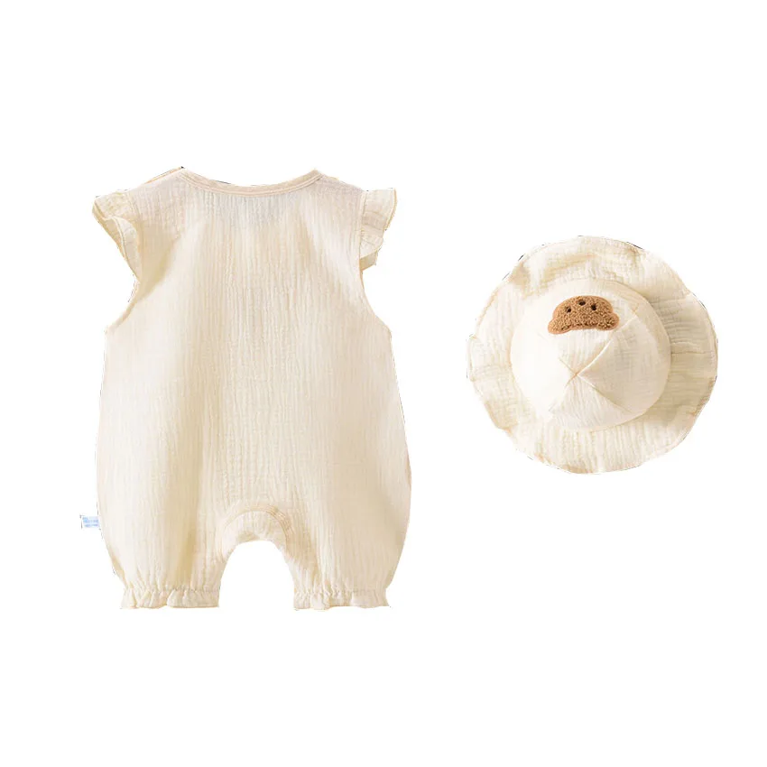 Breathable Linen Baby Rompers Jumpsuits for Summer