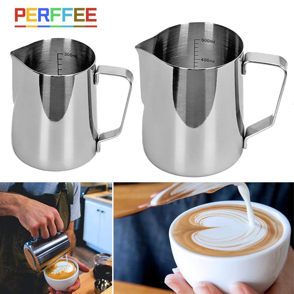 Coffee Latte Milk Frothing Jug, Milk Frother Pitcher, Stainless