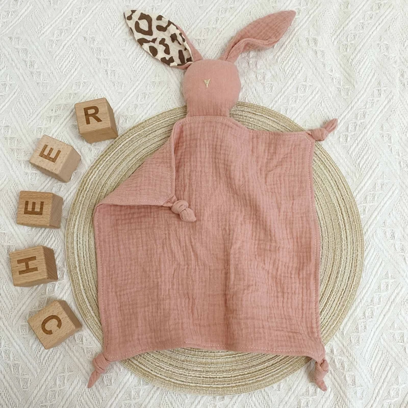 Muslin Absorbent Bandana Infants Feeding Bib Gift Baby Soothe Blanket Rabbit for Doll Appease Towel Gauze Bibs Teet muslin towel muslin feeding towel