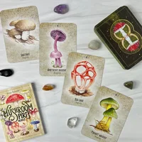 10.4*7.3cm Mushroom Spirit Oracle Cards 36 Pcs Hand-drawn Images of Mushrooms From All Over The World 2