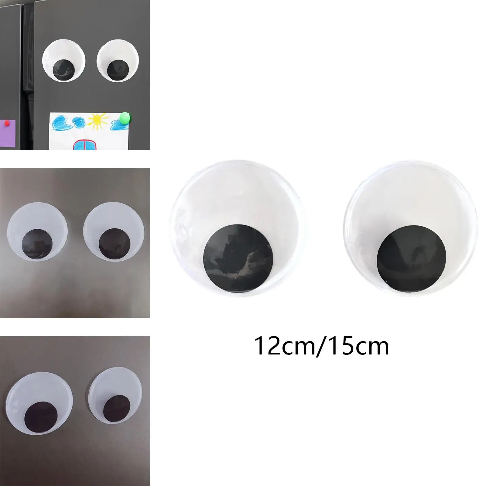 Wiggle Googly Eyes, Self Sticky Decorative Embellishments Big DIY Sticky Eyes Stick Moving Eyes for Animate Puppets, Chair