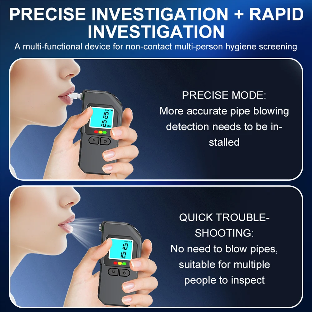 Alcohol Tester Portable Breathalyzer for Drunk Driving