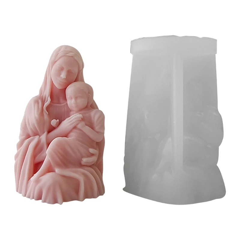 

Virgin Silicone Mold Catholic Gypsum Concrete Resin Cast Tool 3D Handmmade Soap Molds Religious Home Decorations