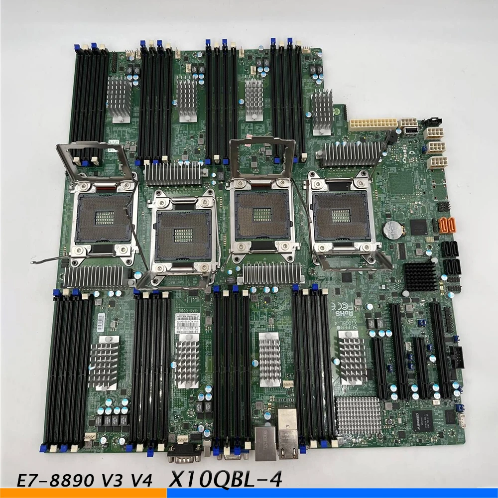 X10QBL 4 Server Motherboard For SuperMicro SX52400RN E7 V3 V4 C602J LGA2011 4TB DDR4 High Quality