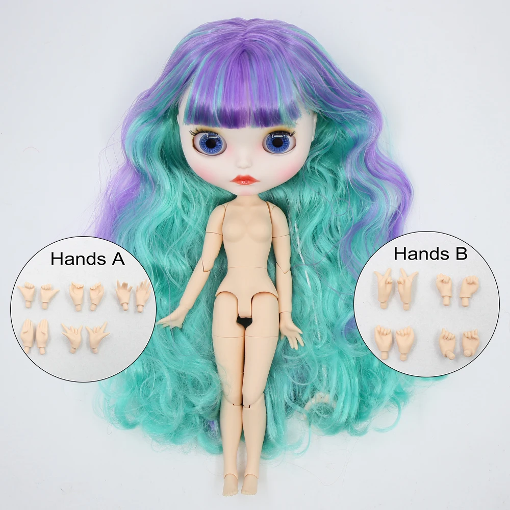 Neo Blythe Doll with Multi-Color Hair, White Skin, Matte Cute Face & Custom Jointed Body 1