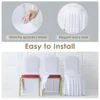 50/100pcs White Pleated skirt Spandex Chair Cover Seat Protector cloth  Hotel Banquet Party Events Wedding Decoration 2