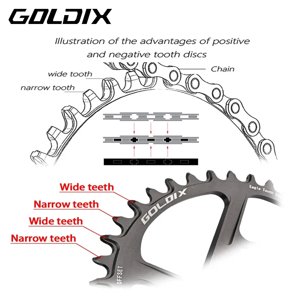 MTB Road Bike Chainring Narrow Wide 8-12 Speed 3 Bolt 7075 Alloy