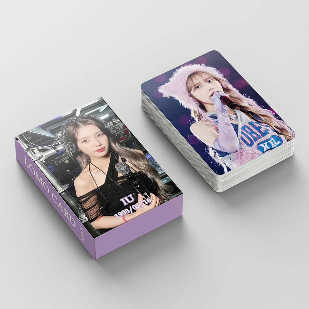 55PCS/ Kpop IU The Golden Hour lomo card HD Photo fan collection