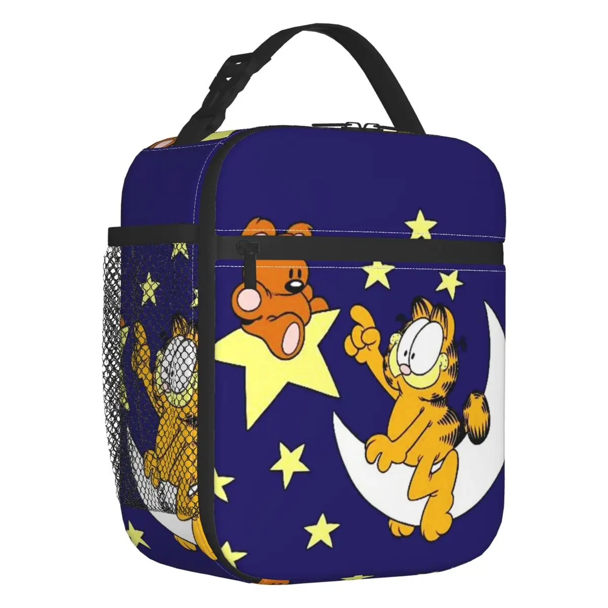 

Сумка для обеда Garfields And Bear In Space Изолированная, для работы, школы, мультяшный аниме портативный охладитель, термальный Ланч-бокс для женщин и детей