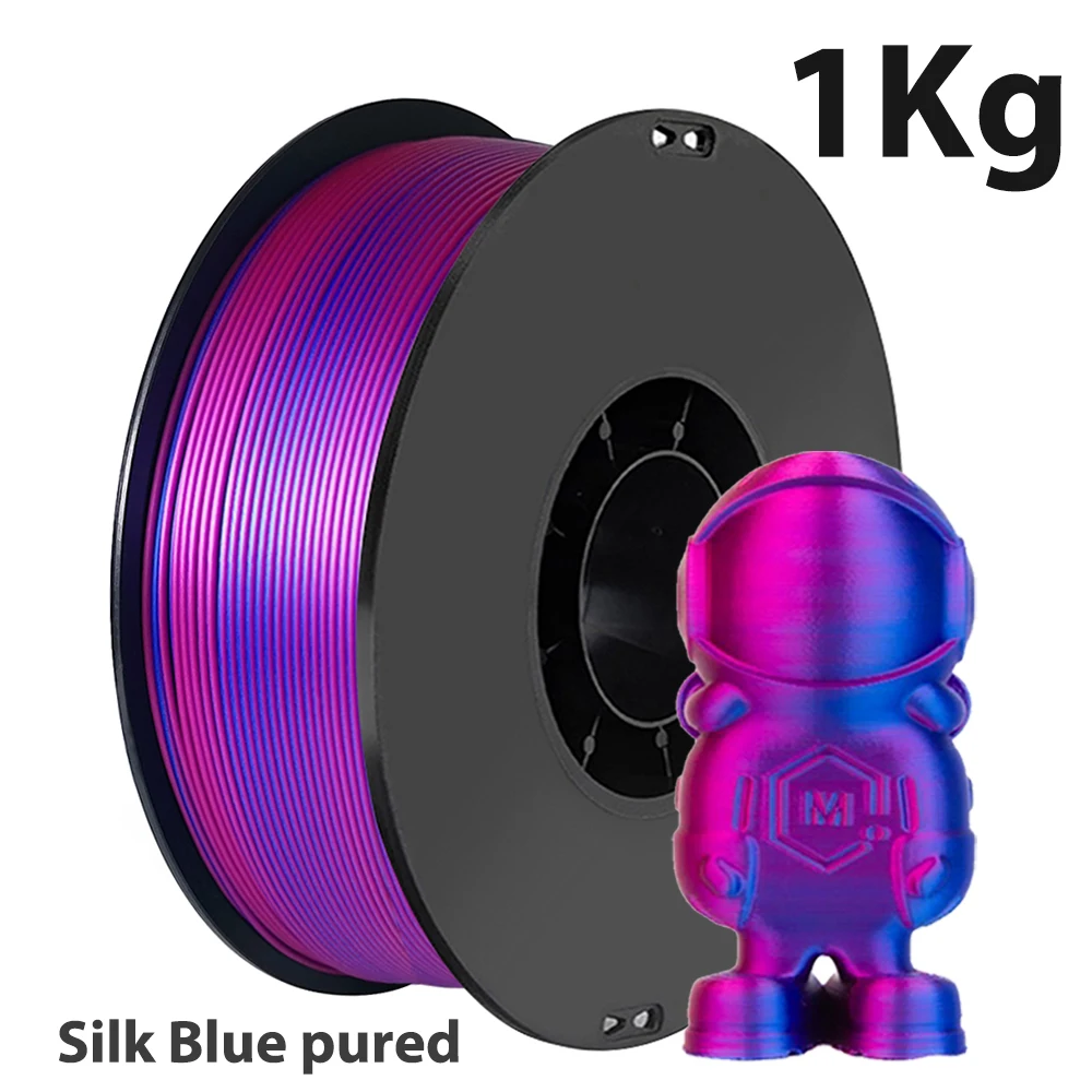 Dual Color Silk PLA 3D Printer Filament - Blue & Purple Red (Available in 200g, 500g, 1Kg)