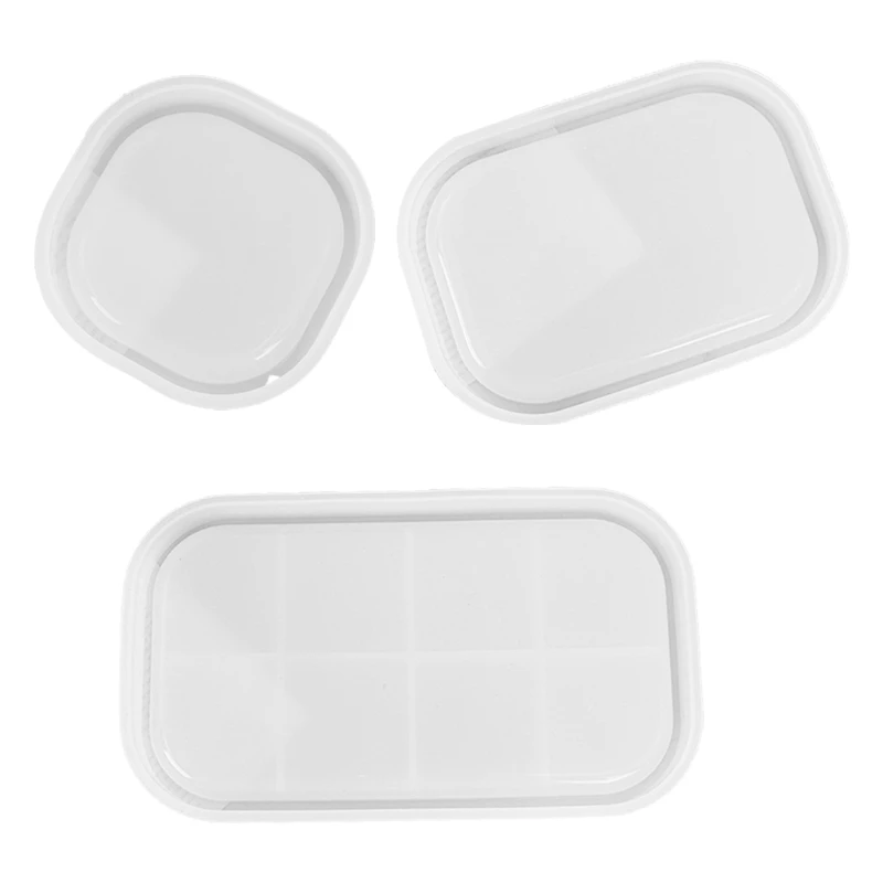 

DIY Oval Tray Epoxy Resin Mold Dish Plate Serving Board Casting Silicone Mould .