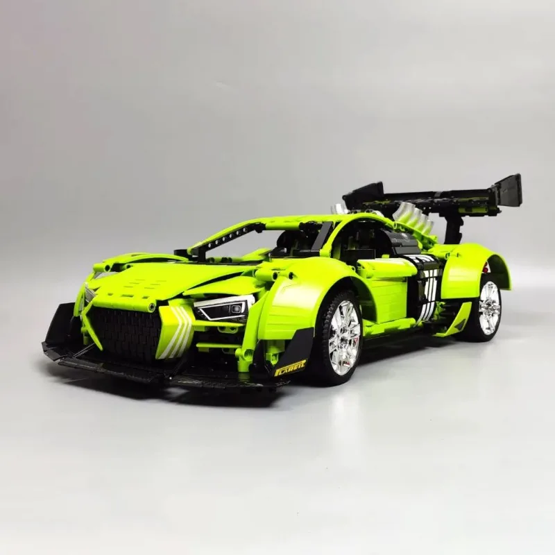 

Technical MOC 10516 Green Super Sport Racing Roadster Car R8 Model 2641PCS Building Blocks Brick Toys for Boy Kids Children Gift